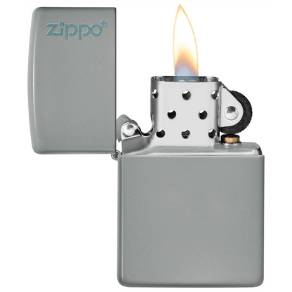 Zippo Flat Grey Matte Zippo Logo