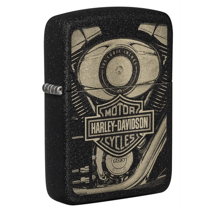 Zippo Harley Davidson 1941 Replica Engine Crackle Black