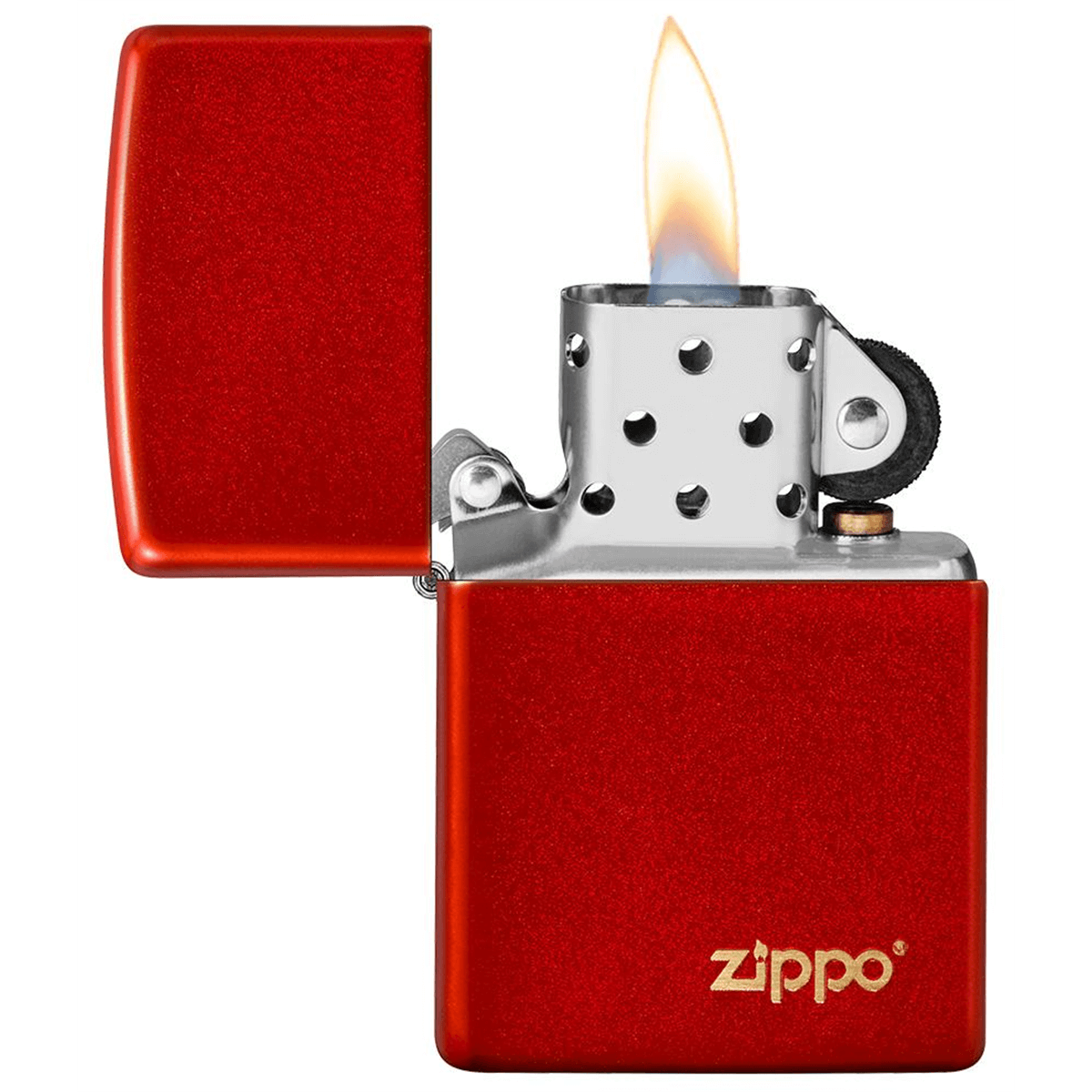 Zippo Classic Red Metallic Zippo Logo