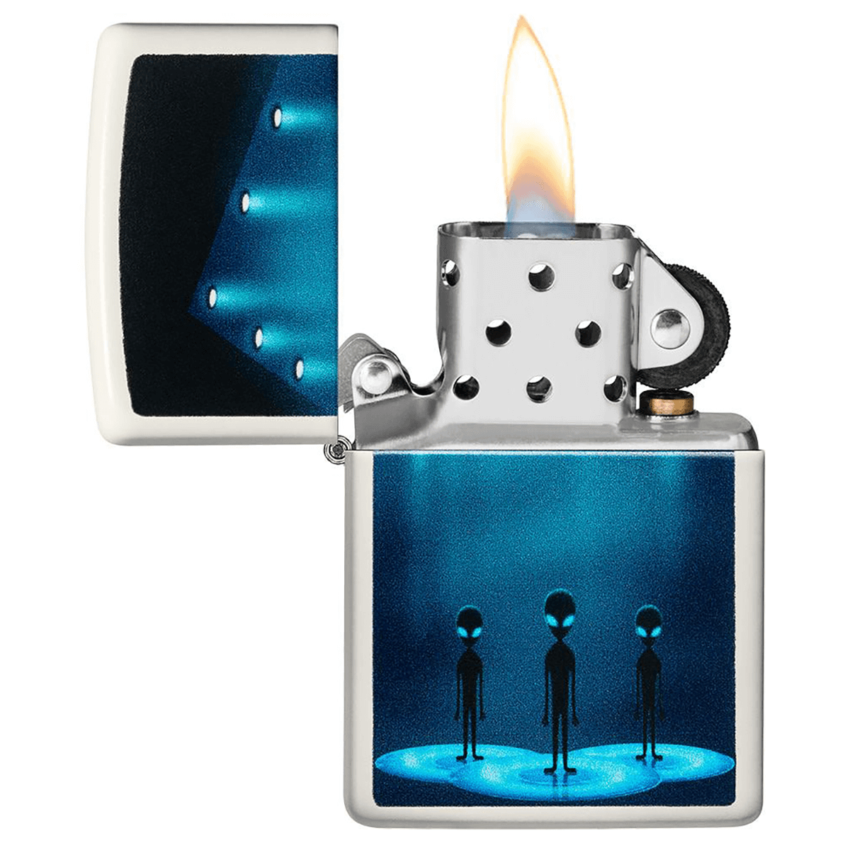 Zippo Glow In The Dark Aliens Design