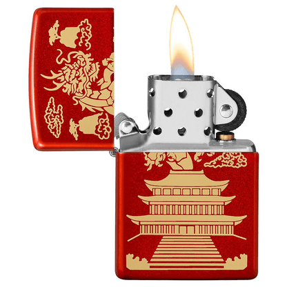 Zippo Eastern Dragon Desing Metallic Red