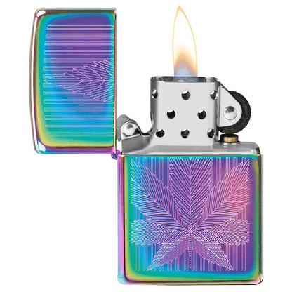 Zippo Multi Color Leaf Design