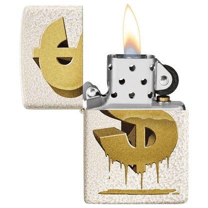 Zippo Drippy Dollar Sign Mercury Glass