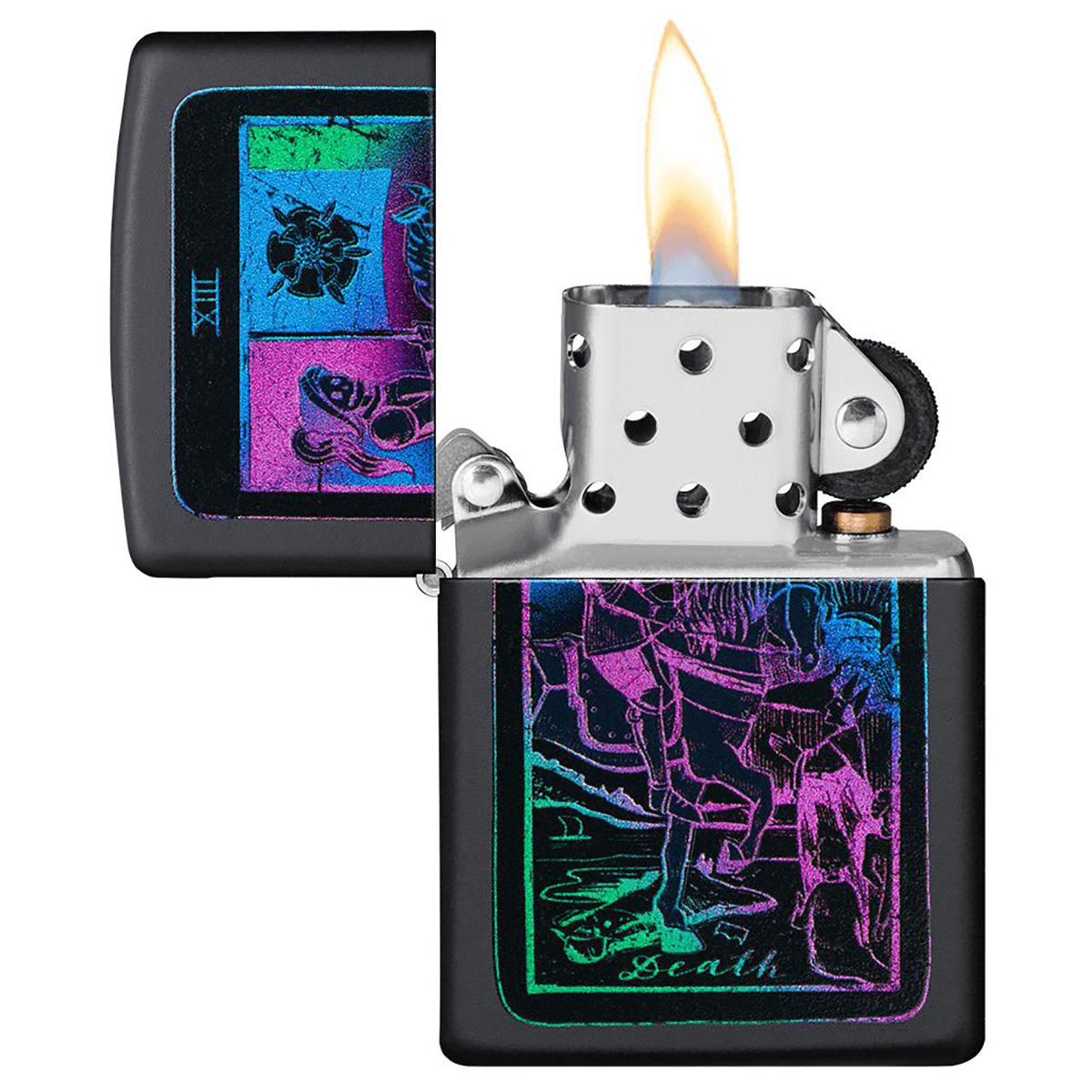 Zippo Black Matte Tarot Card Design