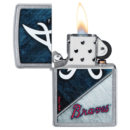 Zippo Mlb Atlanta Braves Street Chrome