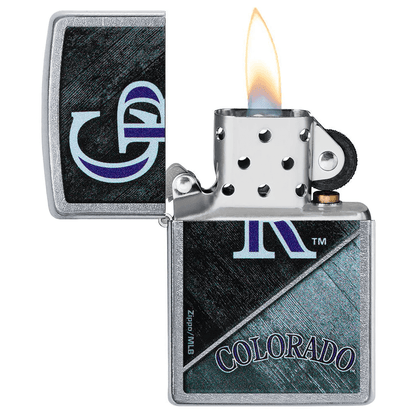 Zippo Mlb Colorado Rockies Street Chrome