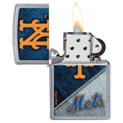 Zippo Mlb New York Mets Street Chrome