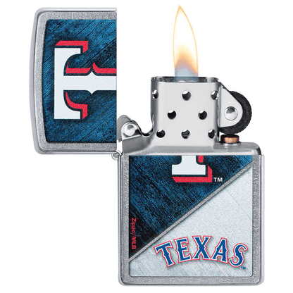 Zippo Mlb Texas Rangers Street Chrome