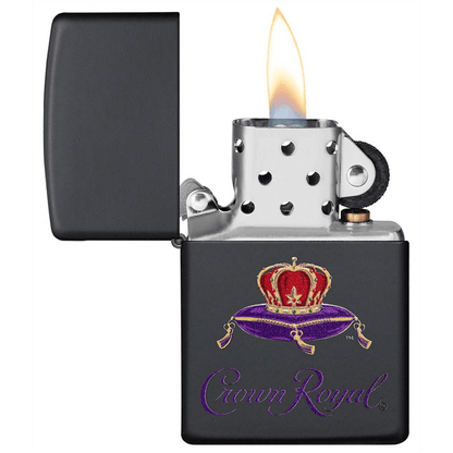 Zippo Black Matte Crown Royal