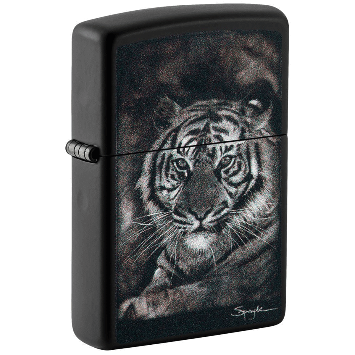Zippo Black Matte Spazuk Tiger