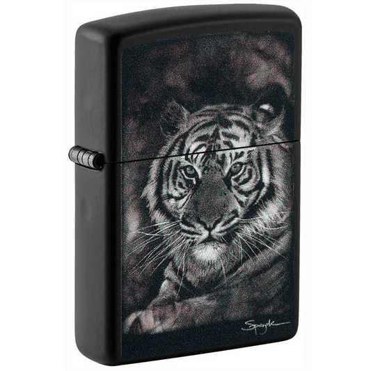 Zippo Black Matte Spazuk Tiger