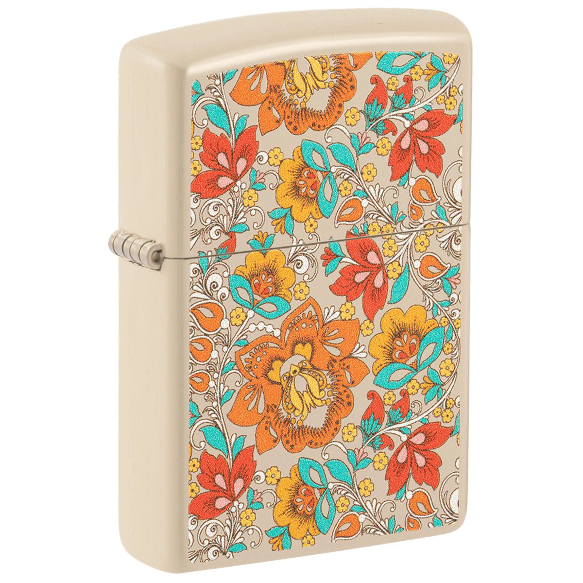 Zippo Flat Sand Vintage Floral Design