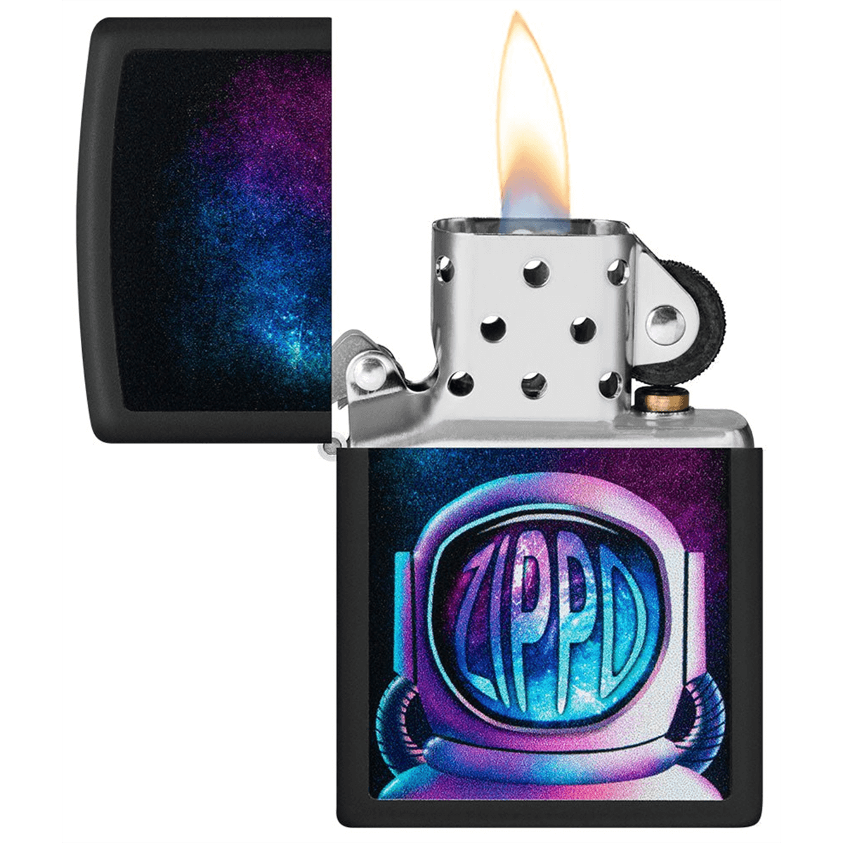 Zippo Black Matte Astronaut Desgin