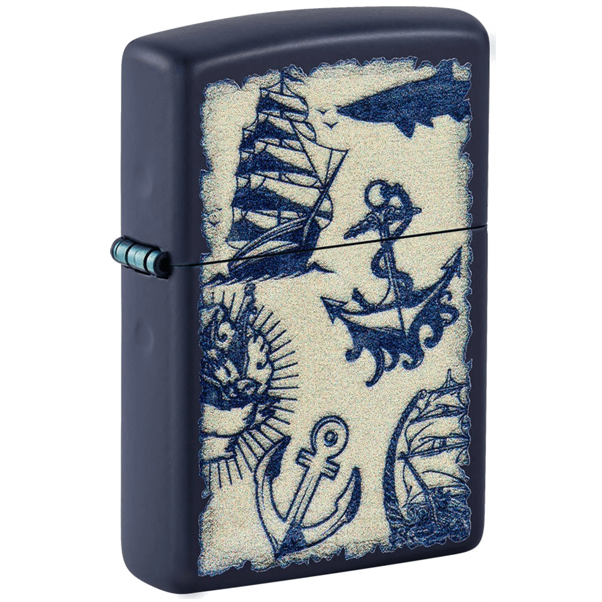 Zippo Navy Matte Nautical Design