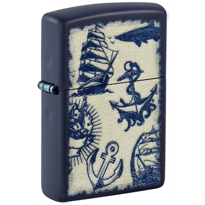 Zippo Navy Matte Nautical Design