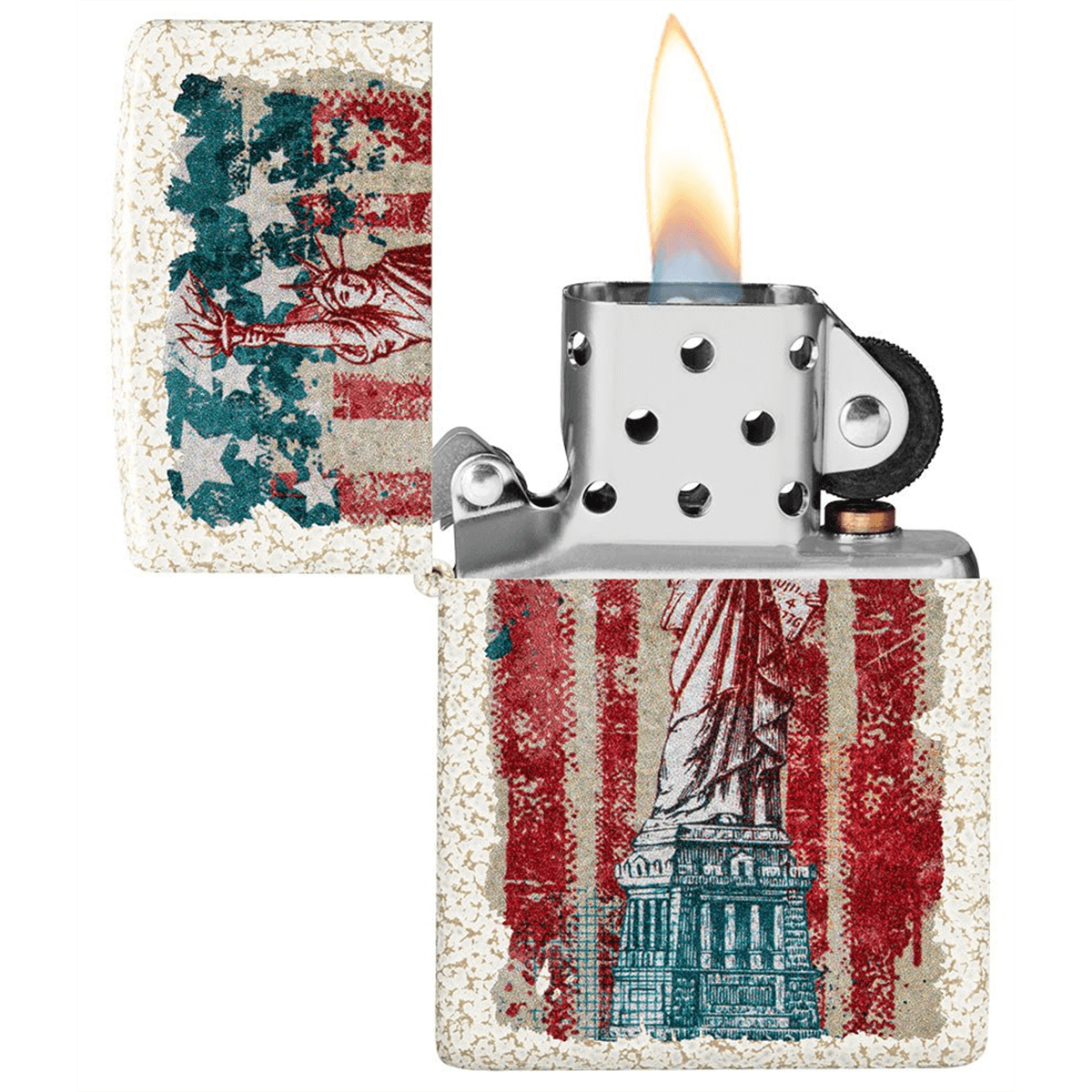 Zippo Mercury Glass Statue Of Liberty Design
