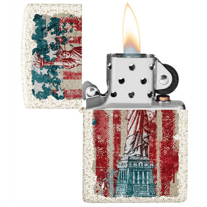 Zippo Mercury Glass Statue Of Liberty Design