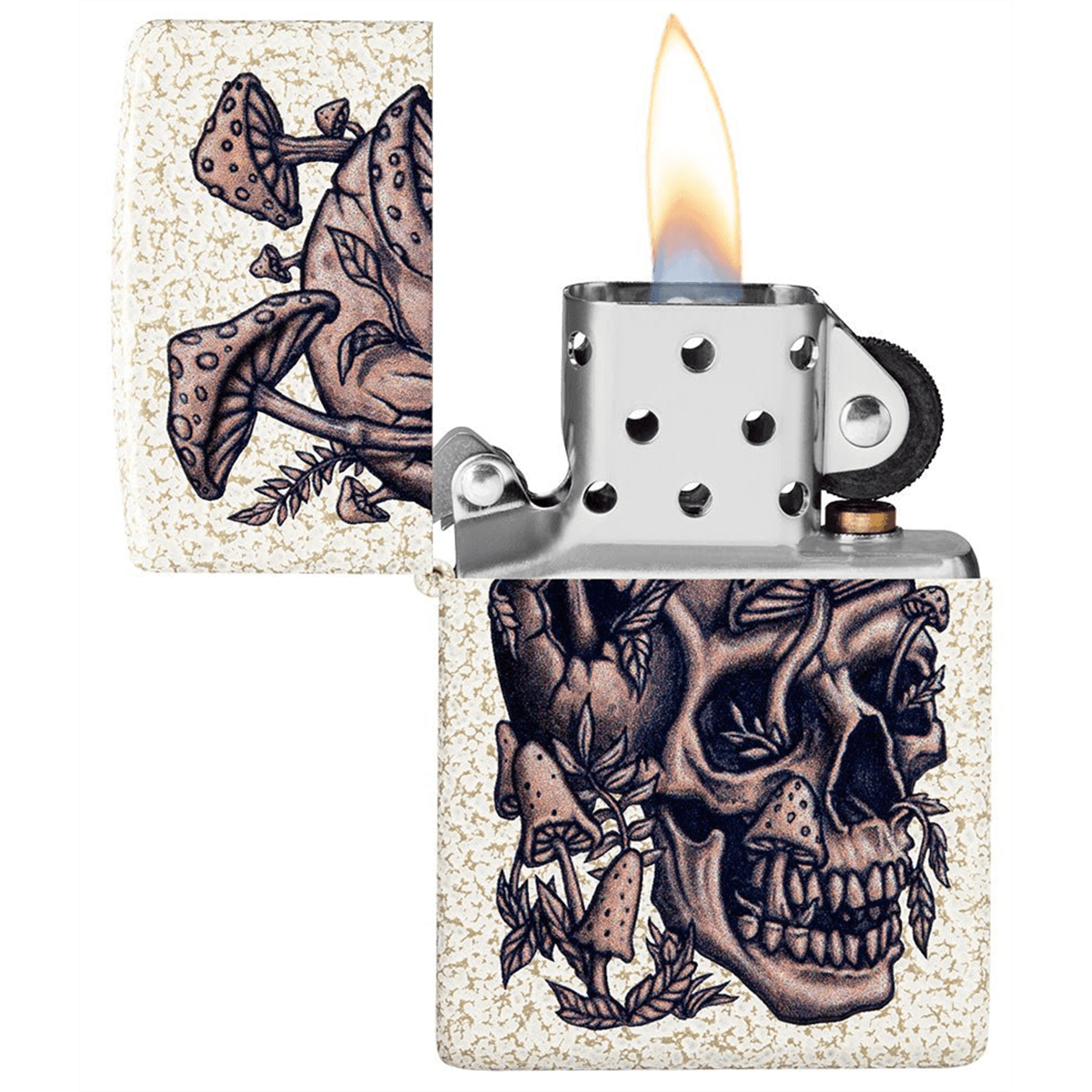 Zippo Mercury Glass Skullshroom Design