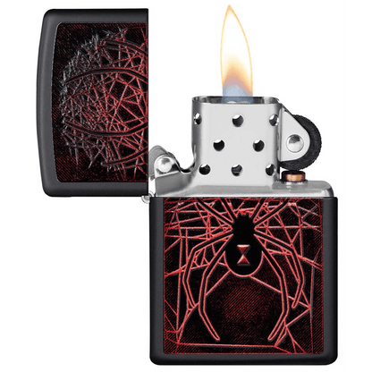 Zippo Black Matte Spider Design