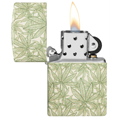 Zippo Matte Leaf Design