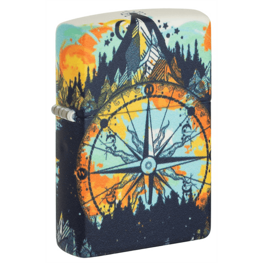 Zippo Glow-In-The-Dark Green Compass Design