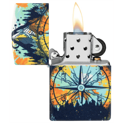 Zippo Glow-In-The-Dark Green Compass Design