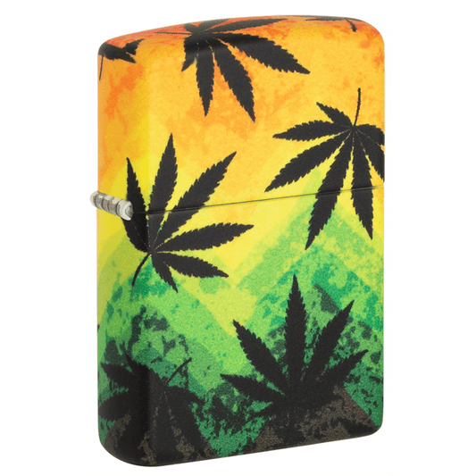 Zippo Matte Multi-Color Leaf Design
