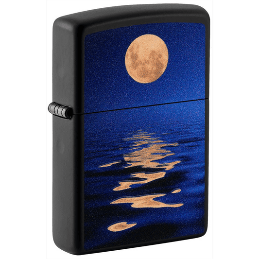 Zippo Black Matte Moon Sunset