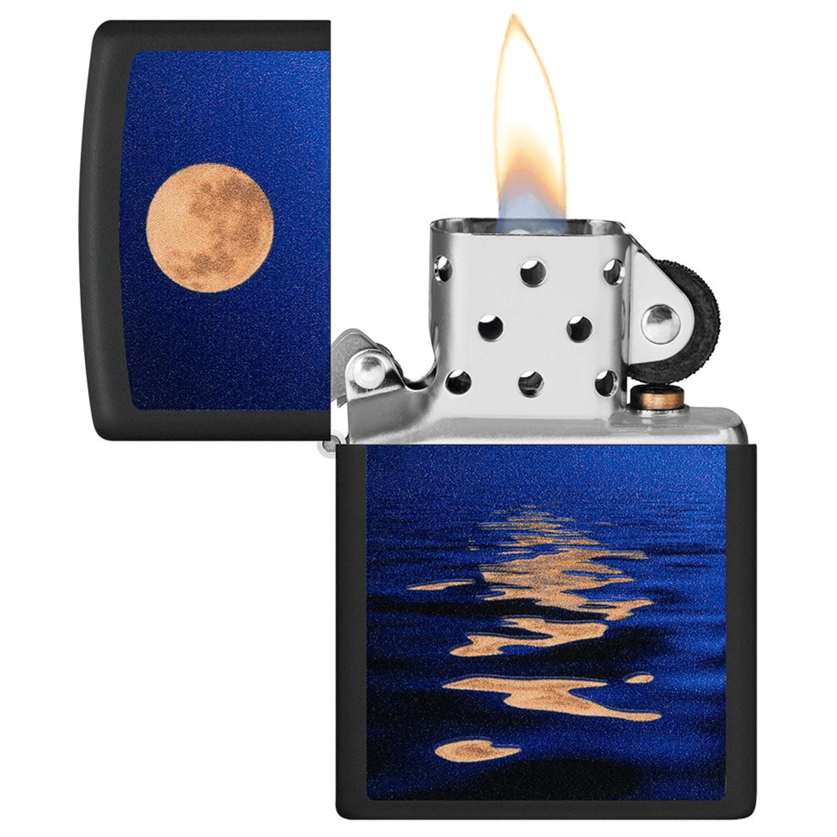 Zippo Black Matte Moon Sunset