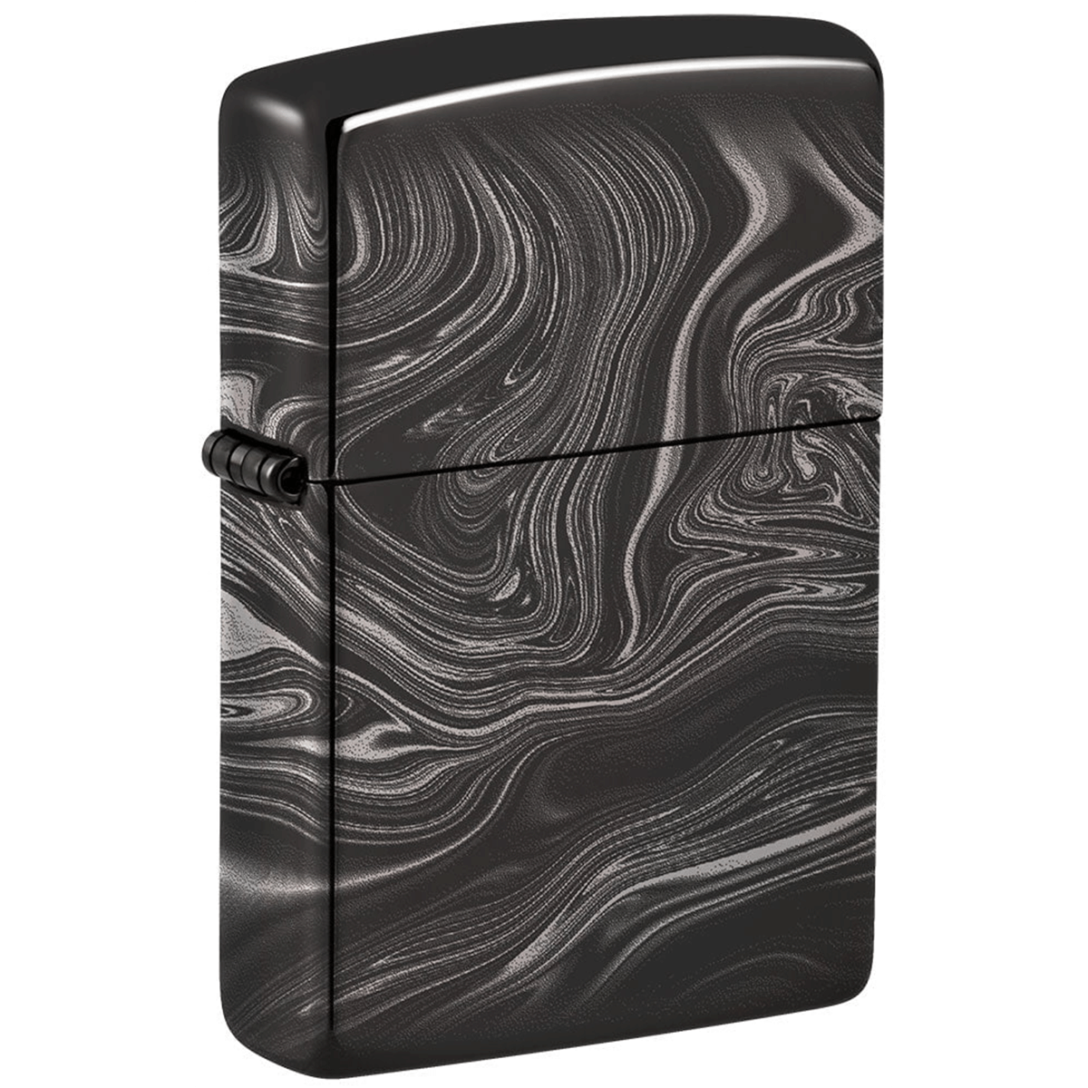 Zippo High Polish Black Marble Pattern