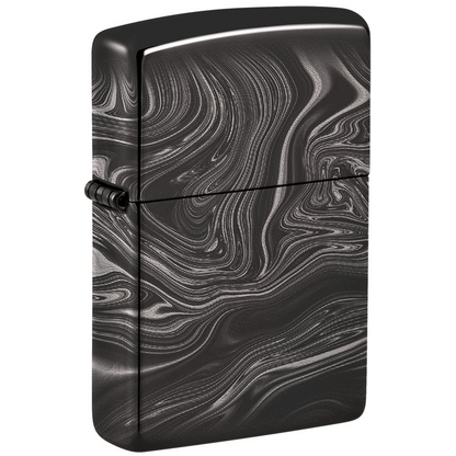 Zippo High Polish Black Marble Pattern