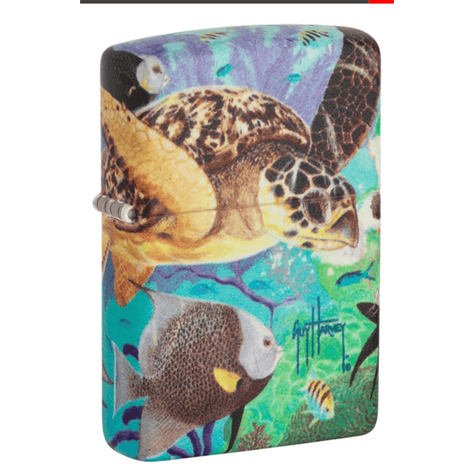 Zippo Glow-In-The-Dark Green Guy Harvey Design