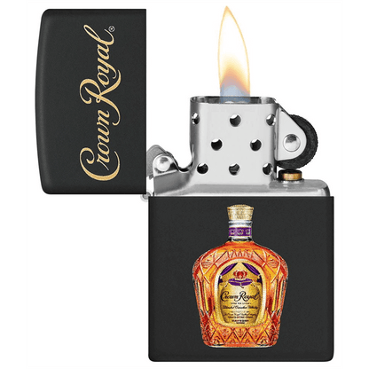 Zippo Black Matte Crown Royal Bottle