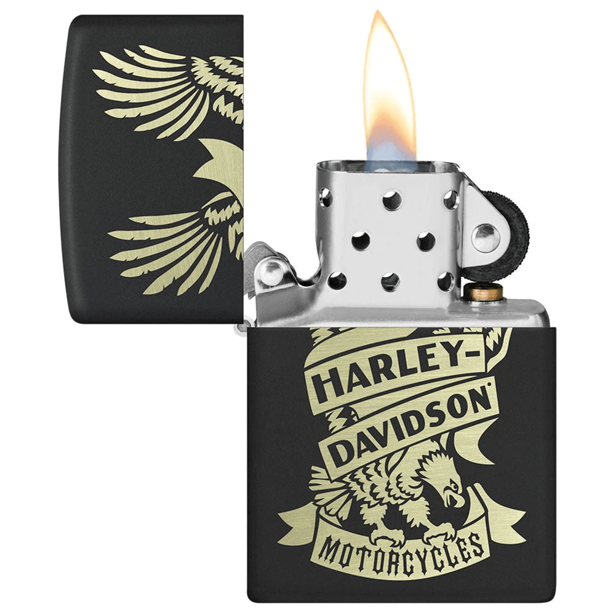 Zippo Black Matte Harley Davidson