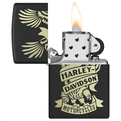Zippo Black Matte Harley Davidson