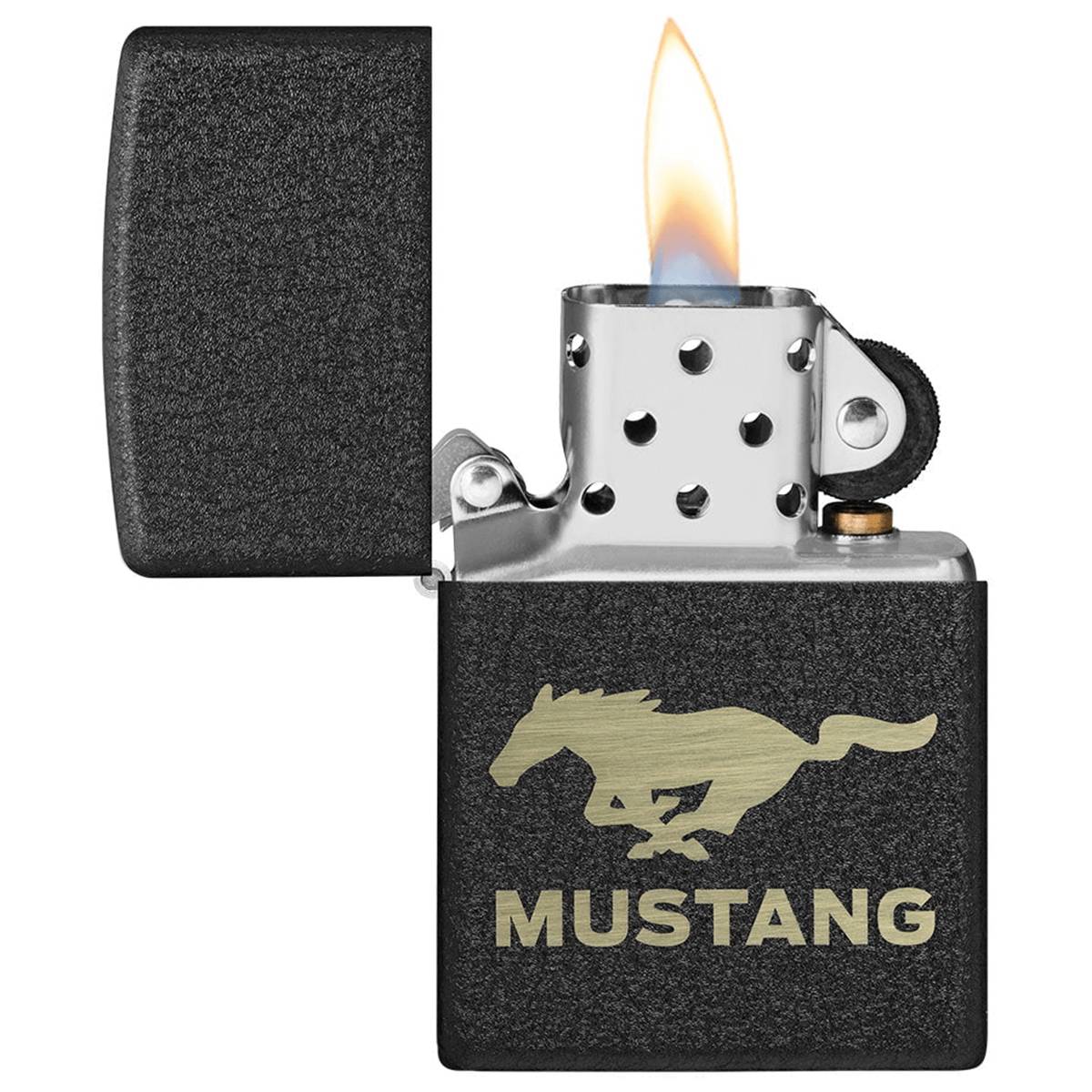 Zippo Black Crackle Ford Design