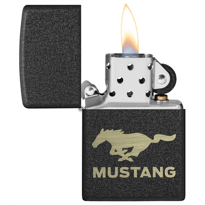 Zippo Black Crackle Ford Design