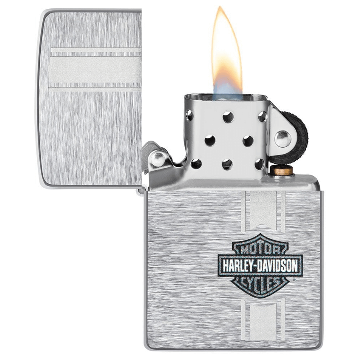 Zippo Brushed Chrome Harley- Davidson Design