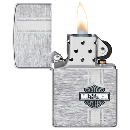 Zippo Brushed Chrome Harley- Davidson Design