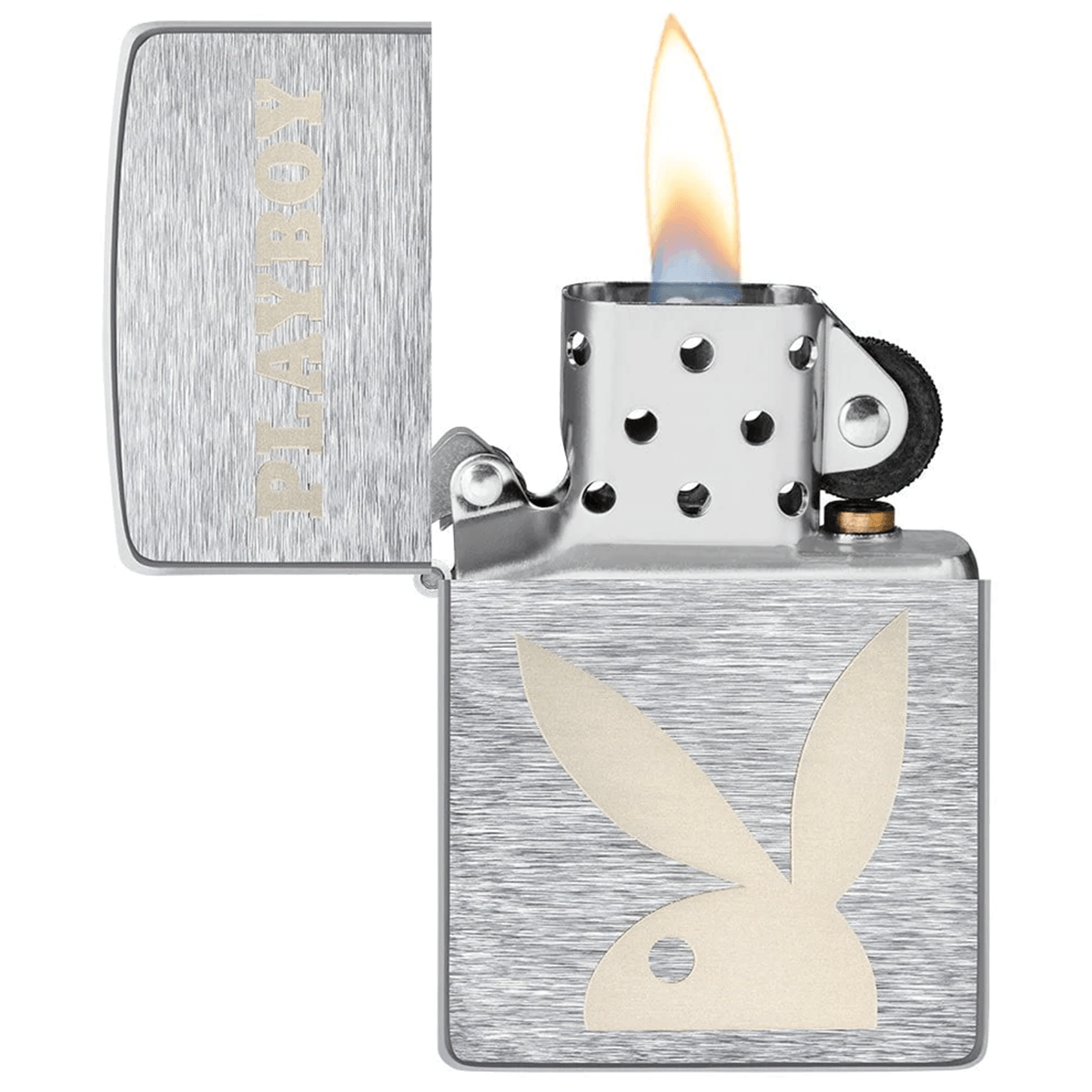 Zippo Brushed Chrome Playboy