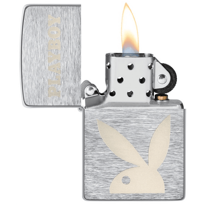 Zippo Brushed Chrome Playboy
