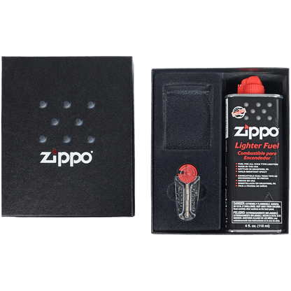 Zippo Gift Kit Regular Gift Box W/4Oz. Fluid & 6 Flints
