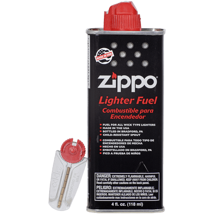 Zippo Gift Kit Slim Gift Box W/4Oz. Fluid & 6 Flints