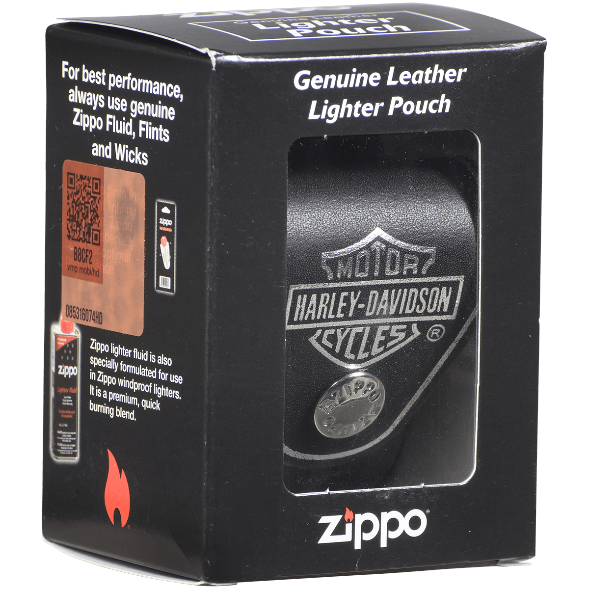 Zippo Pouch Harley-Davidson With Loop Black