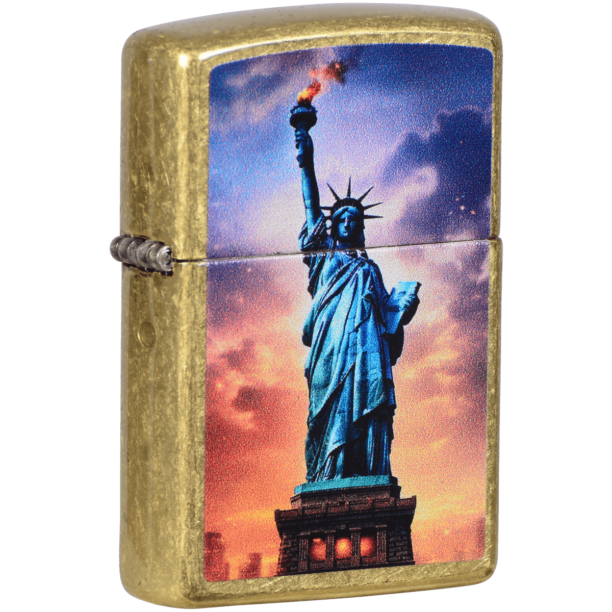 Zippo Pk Collection Statue Of Liberty Street Brass