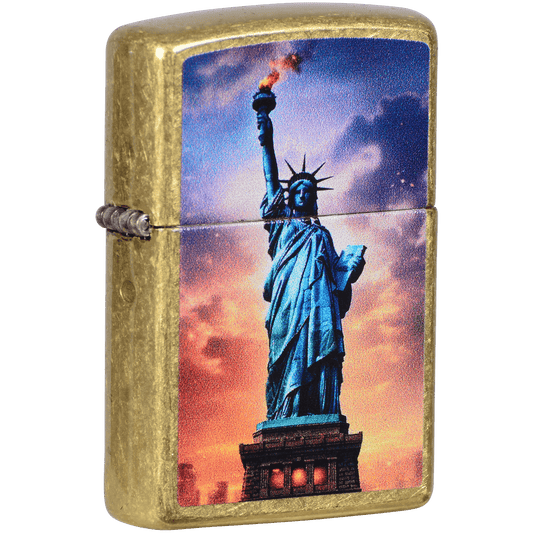 Zippo Pk Collection Statue Of Liberty Street Brass