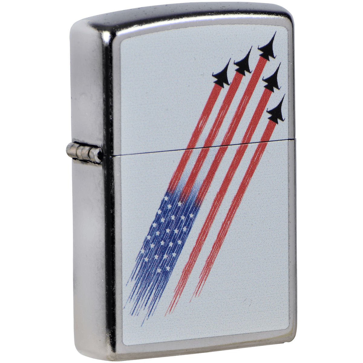 Zippo Pk Collection Fighter Jet Flag Street Chrome
