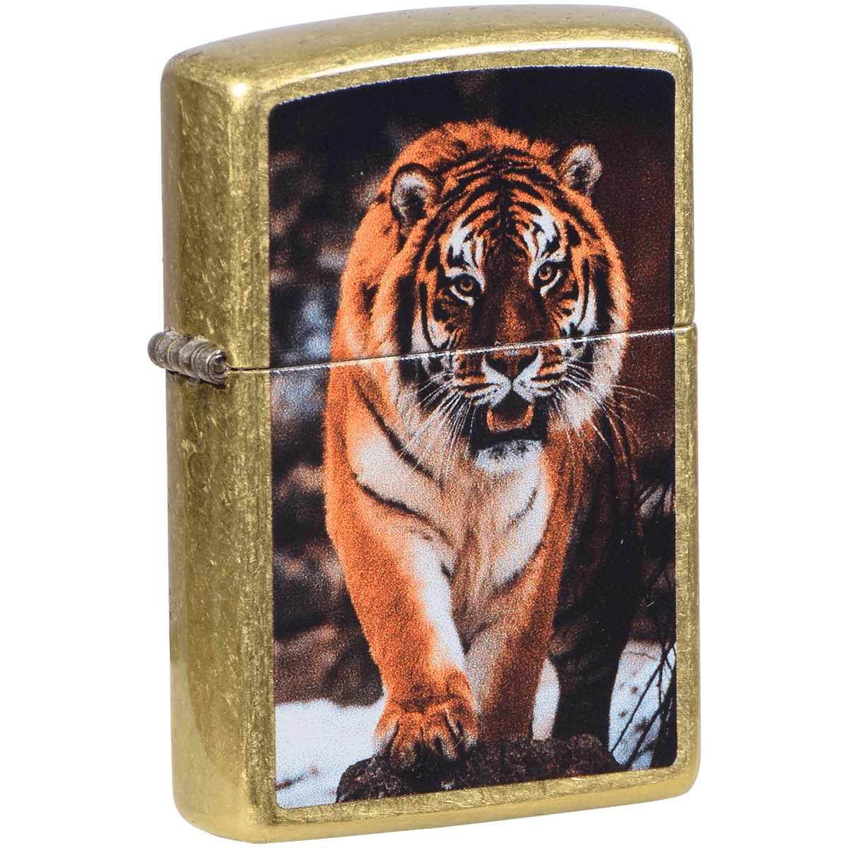 Zippo Pk Collection Stalking Tiger Street Brass