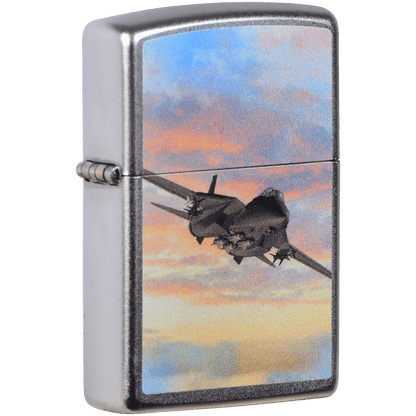 Zippo Pk Collection Fighter Jet Satin Chrome