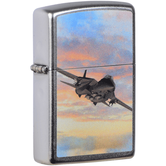Zippo Pk Collection Fighter Jet Satin Chrome